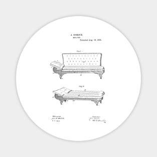 Sofa bed Vintage Patent Hand Drawing Magnet